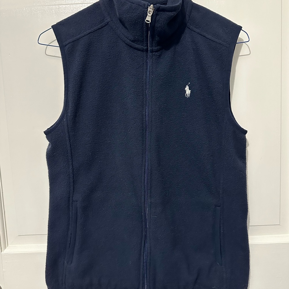 NWT Polo Golf Ralph Lauren navy blue fleece vest - Picture 7 of 13